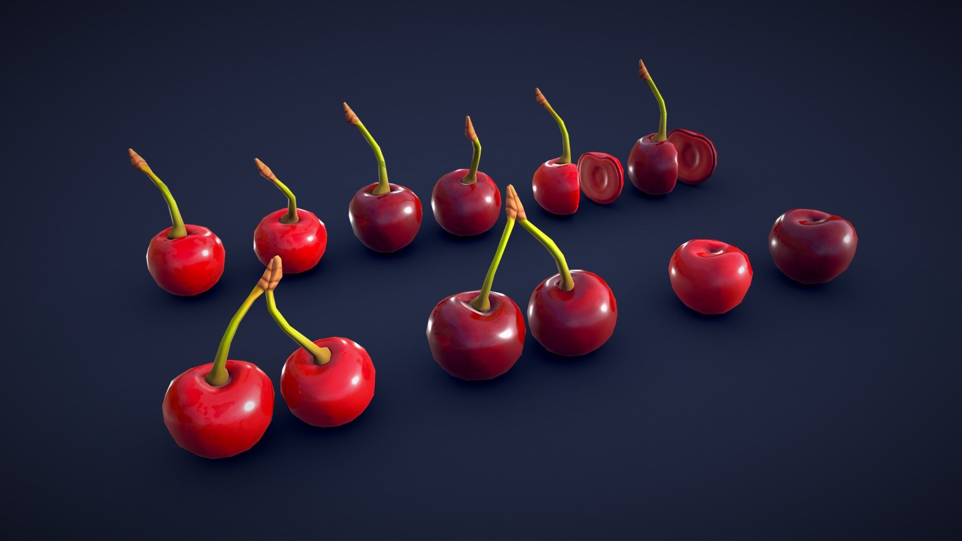 Stylized Cherry 3d model