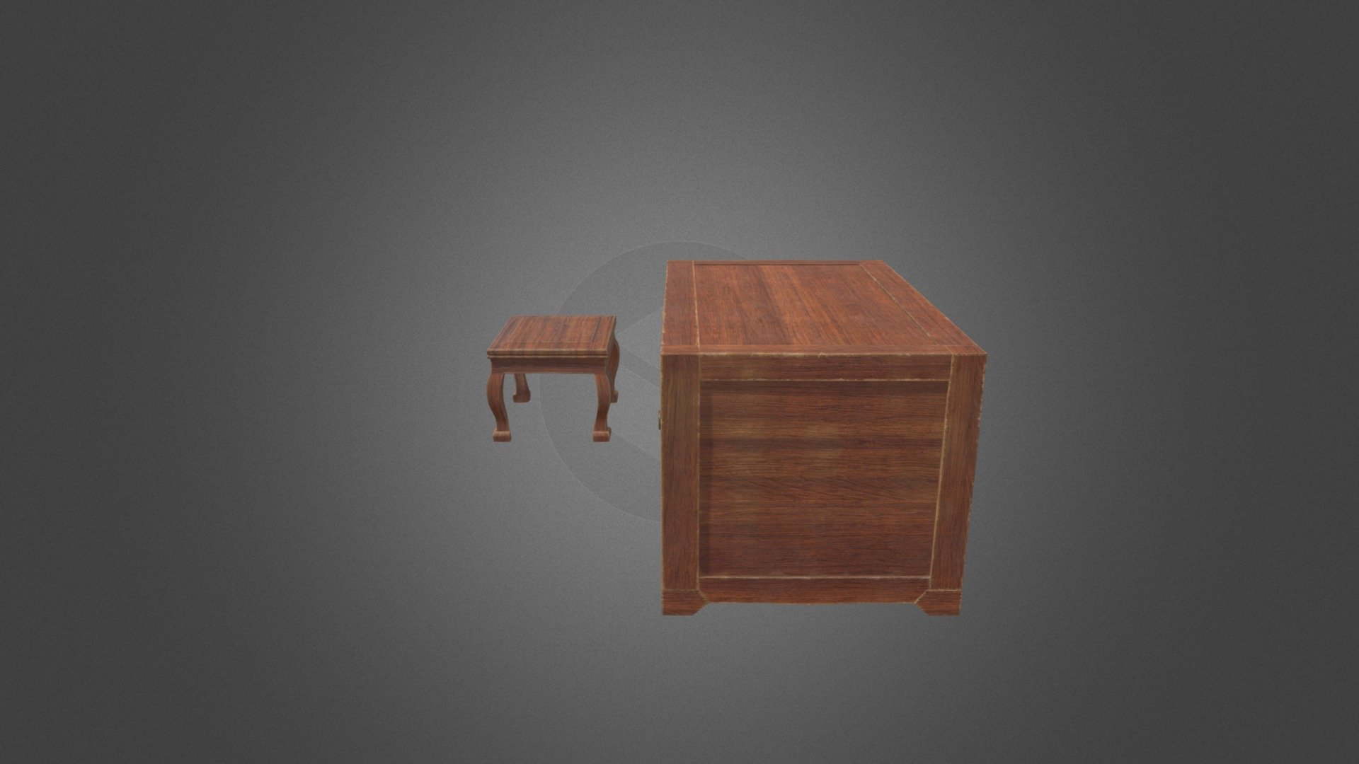 wooden cabinet furniture 3d model