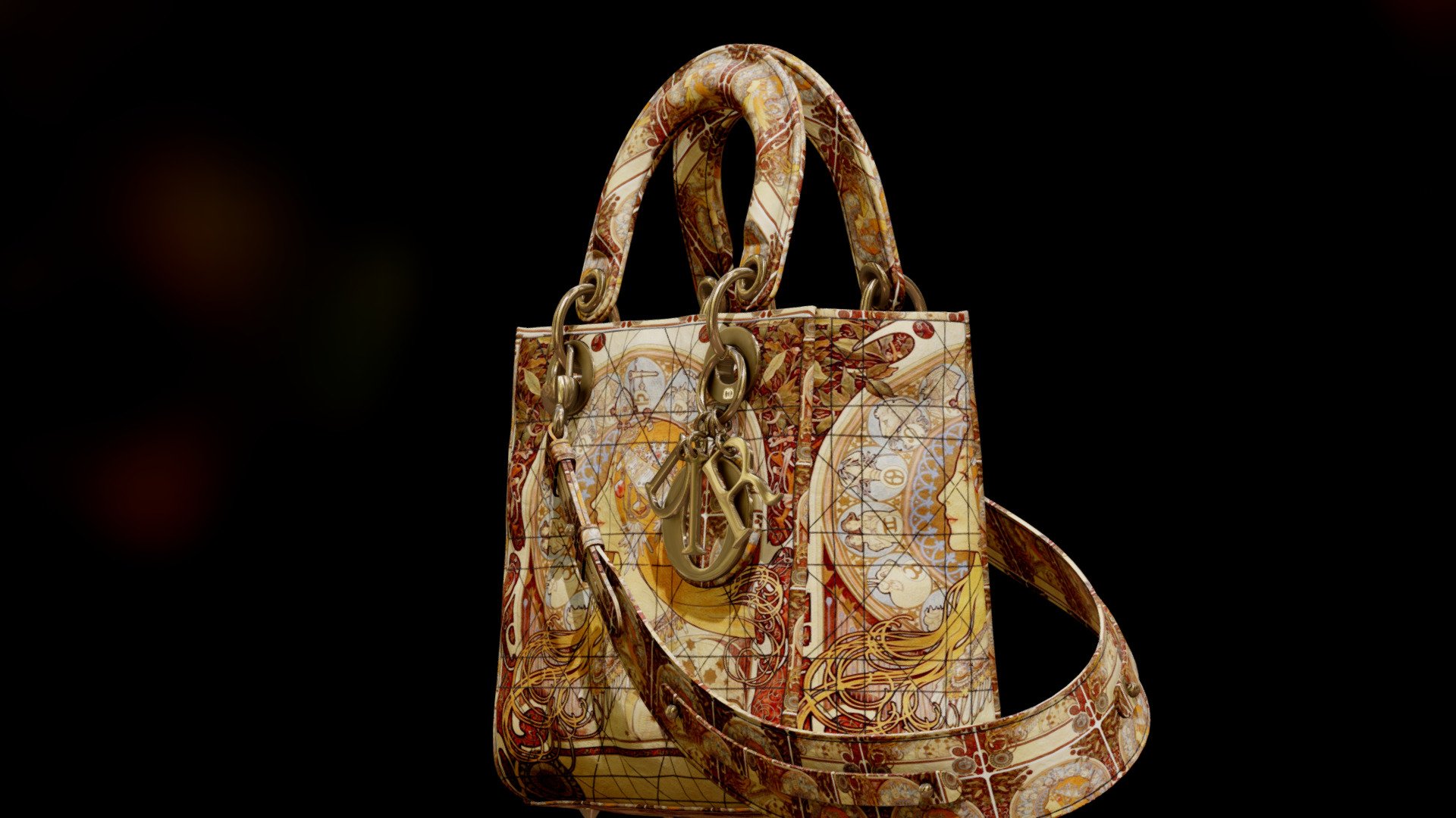 Bolso Pequeño Lady Dior V. Mucha 3d model