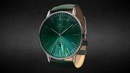 Serenity Greenhill Silver Dark Green Watch