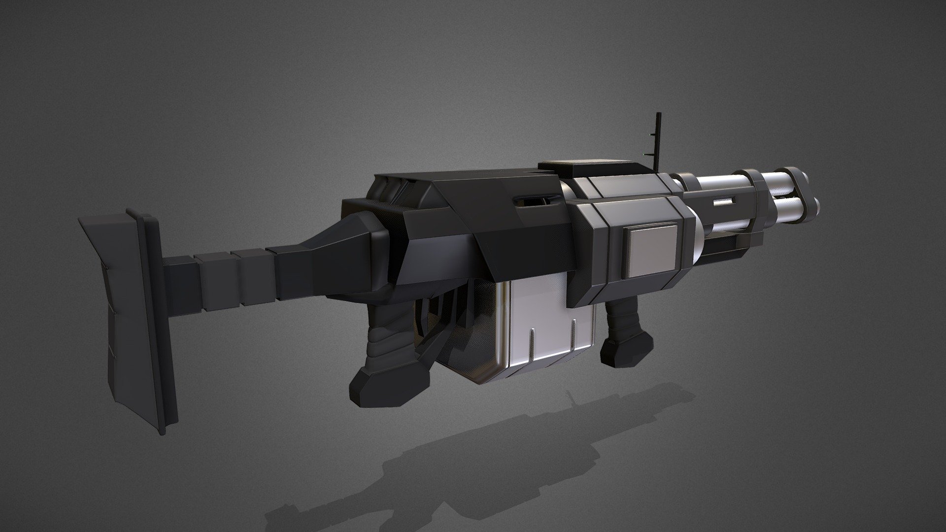 Assault Rifle Minigun 3d model