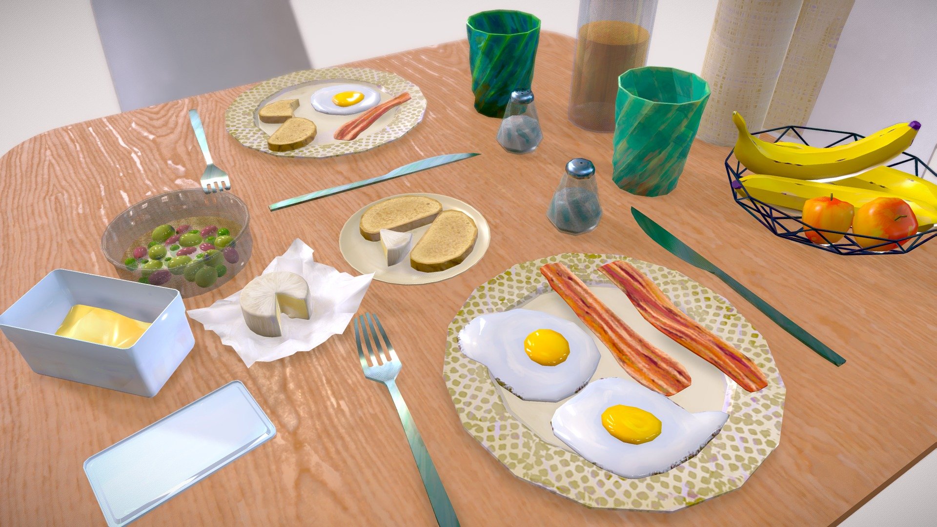 Favorite Breakfast 3d model