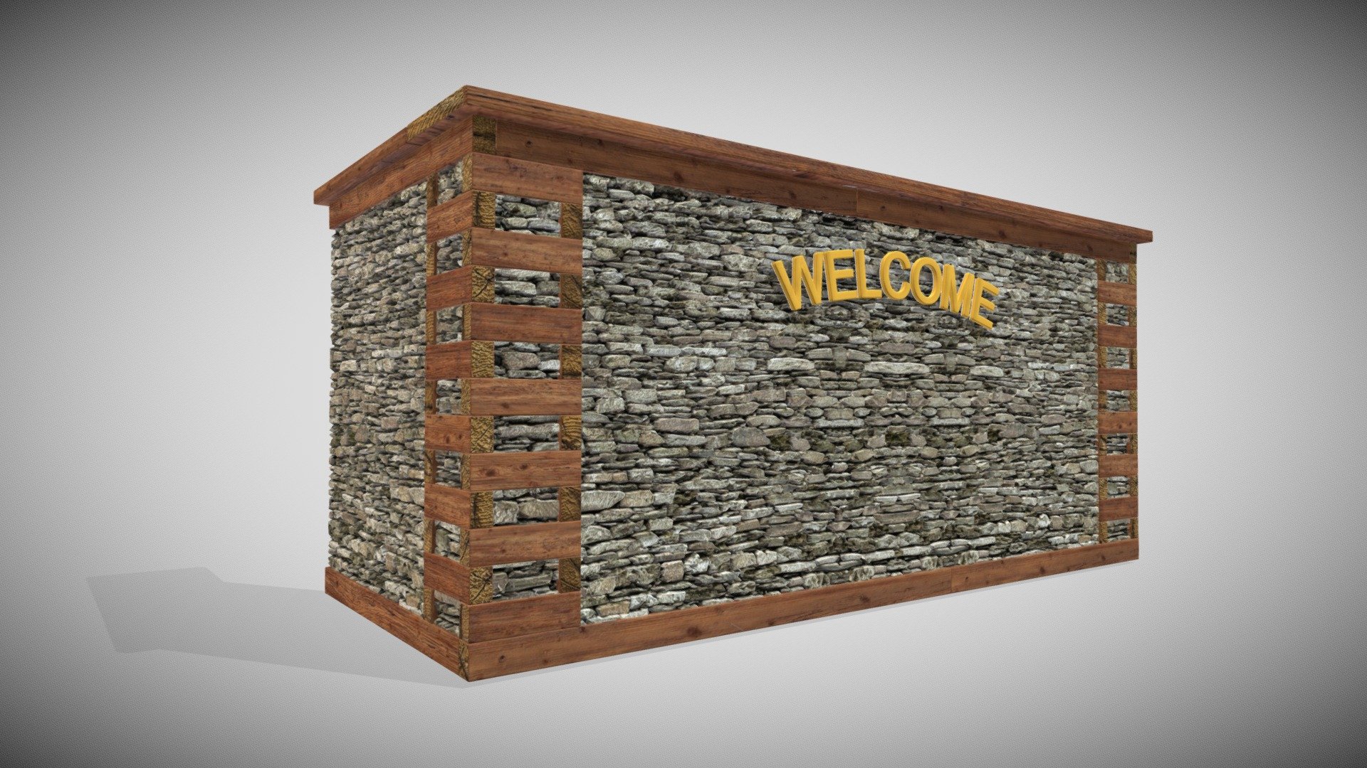 Reception Desk Rocciolo 3d model