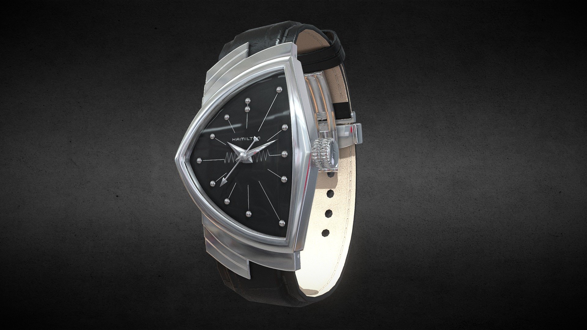 Hamilton Ventura Quartz Watch 3d model