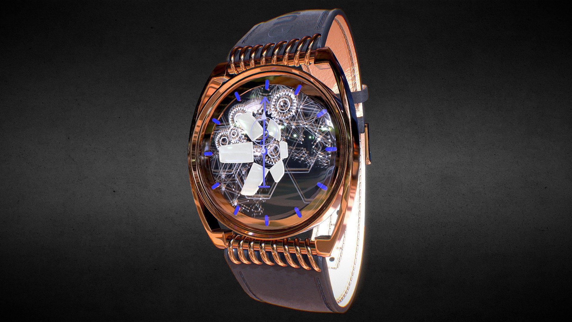 Quant Crypto Coin Watch 3d model