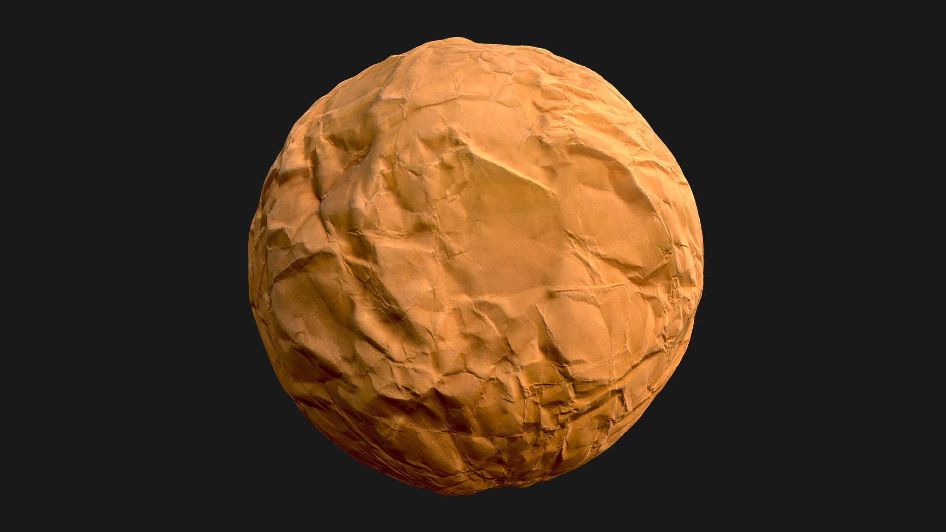 Crumpled Paper 01 PBR Texture 3d model