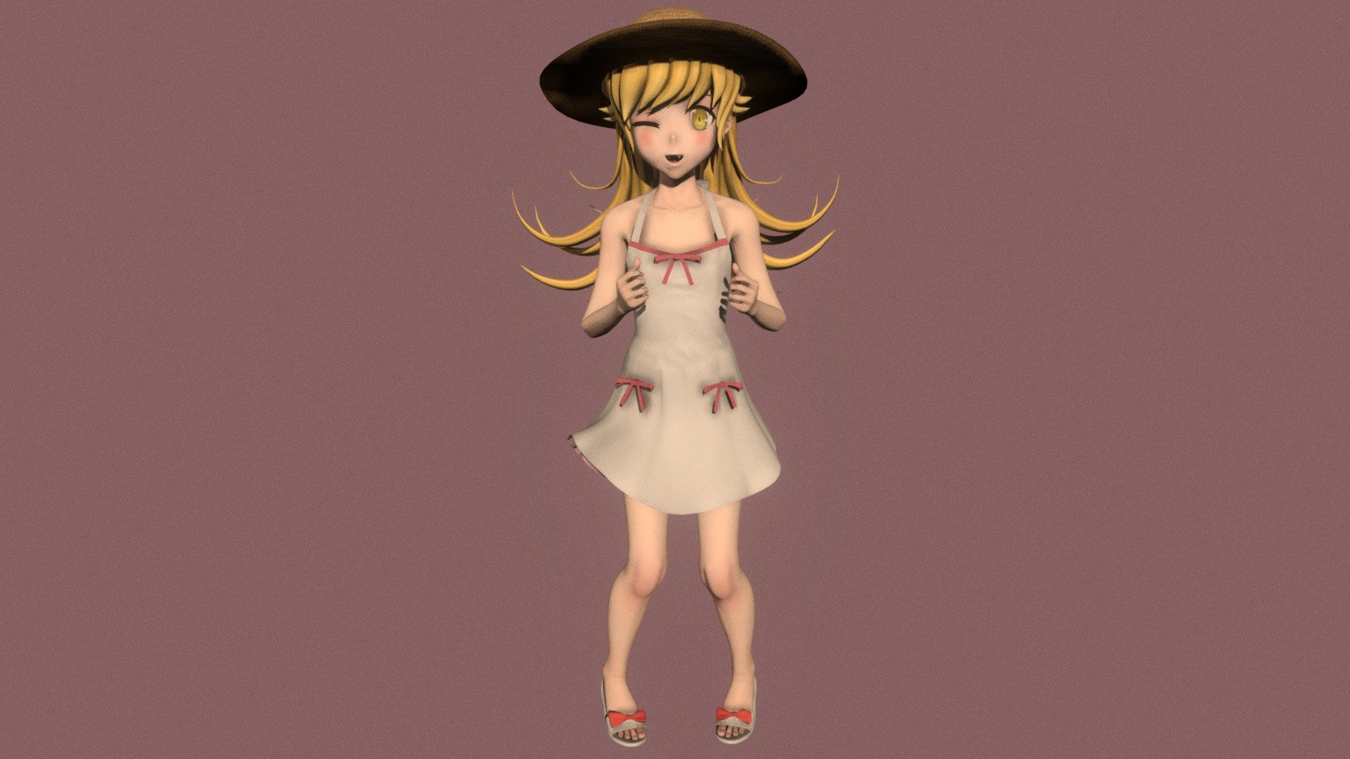 Shinobu Oshino 01 3d model