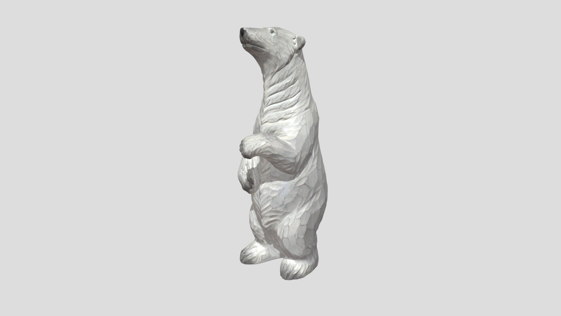 polar bear sculpture 3d model