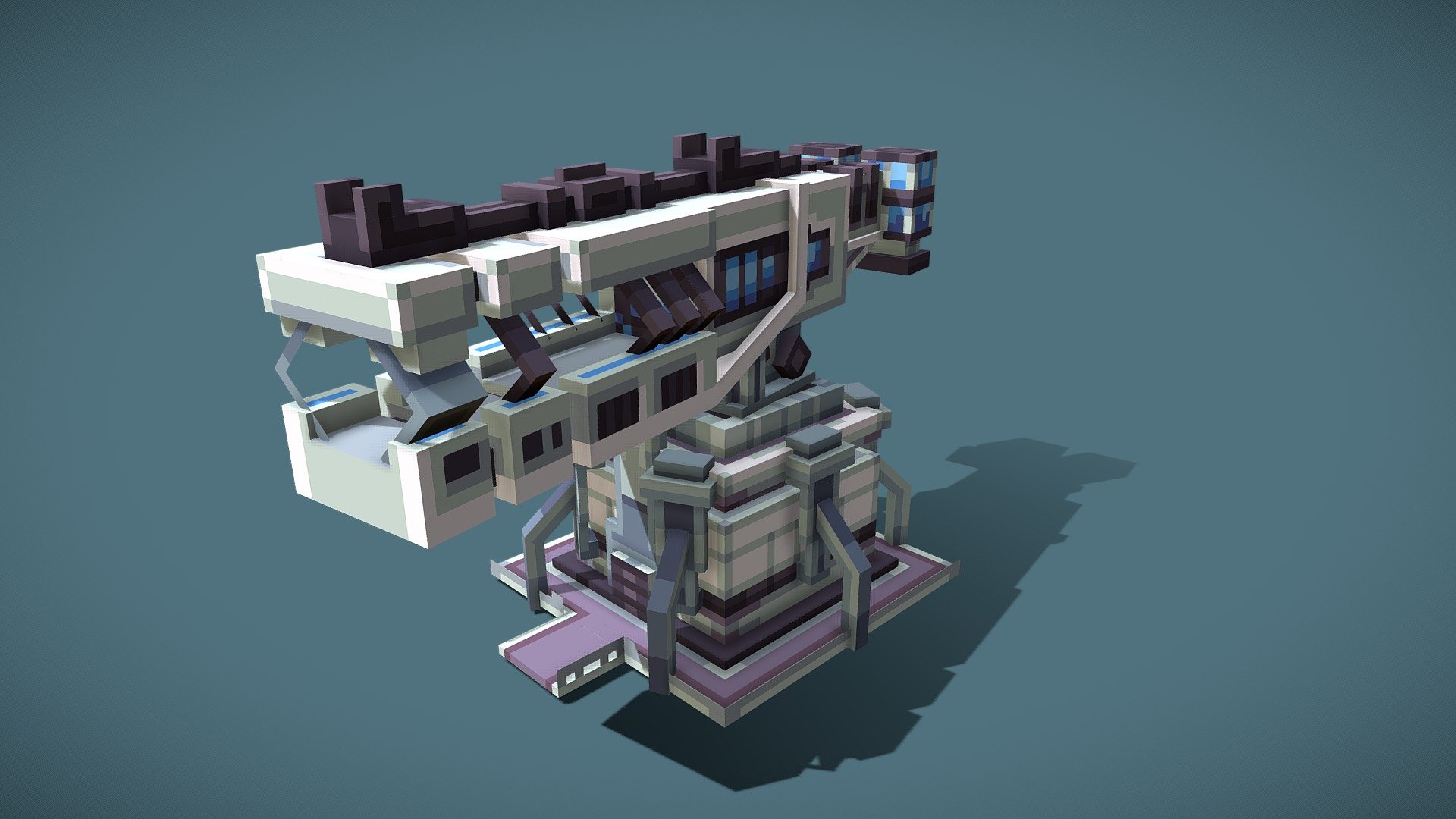 Railgun [Blockbench] 3d model