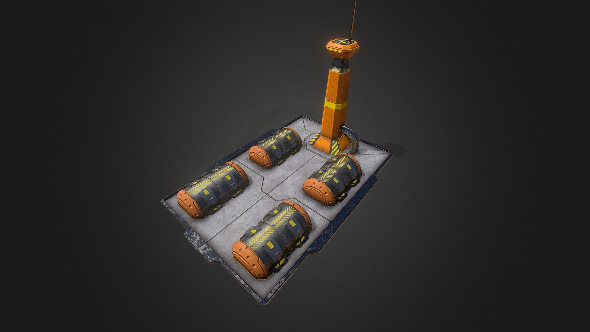 Airfield base 3d model