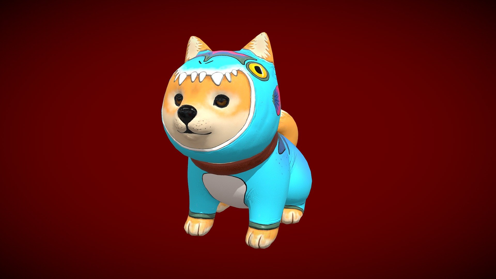 Pyjama Shiba 3d model