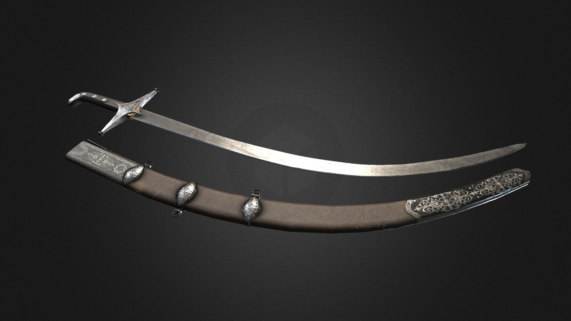 Shamshir Persian Sword 3d model