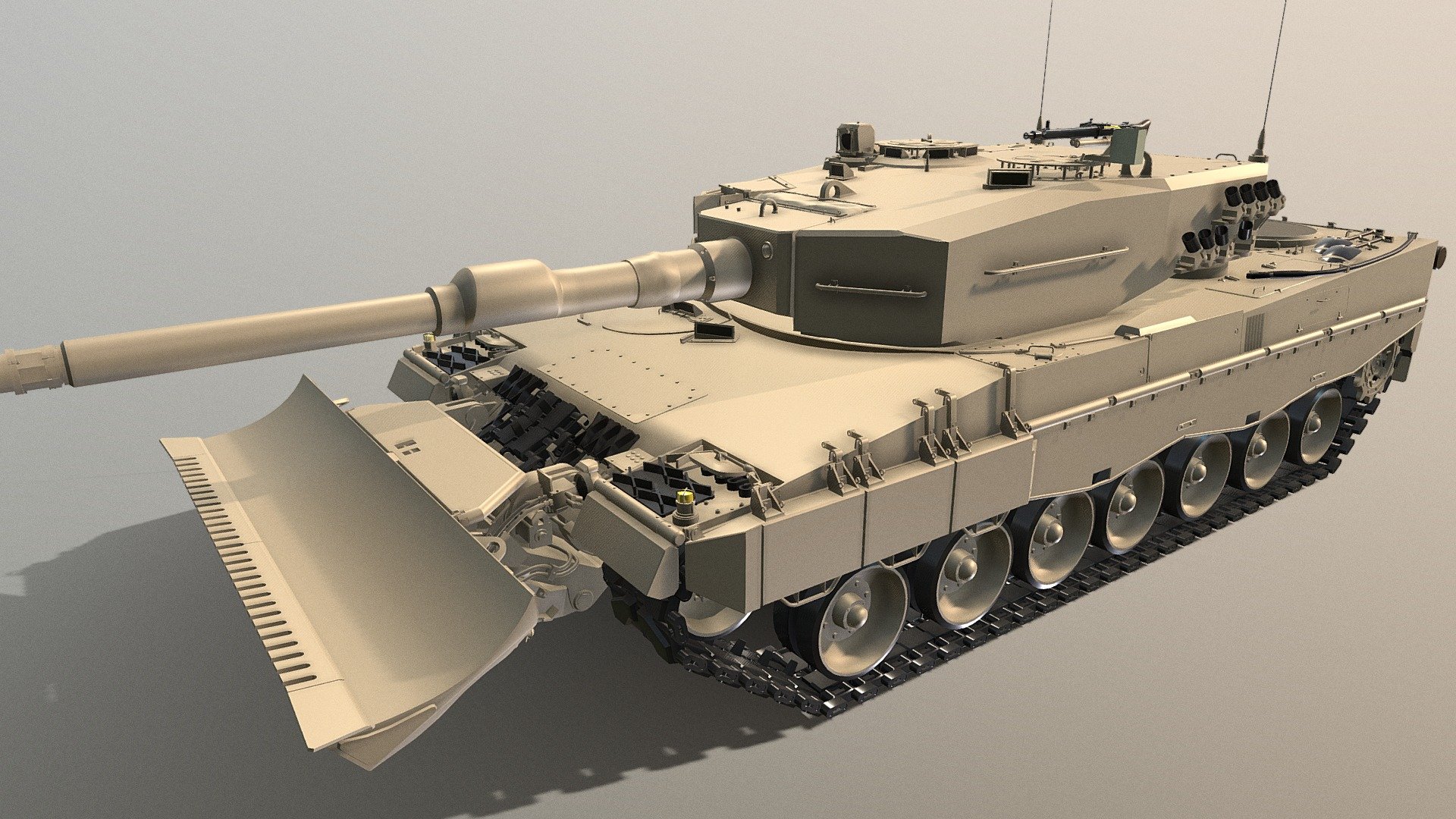 Leopard2A4 Mit M-Satz 3d model