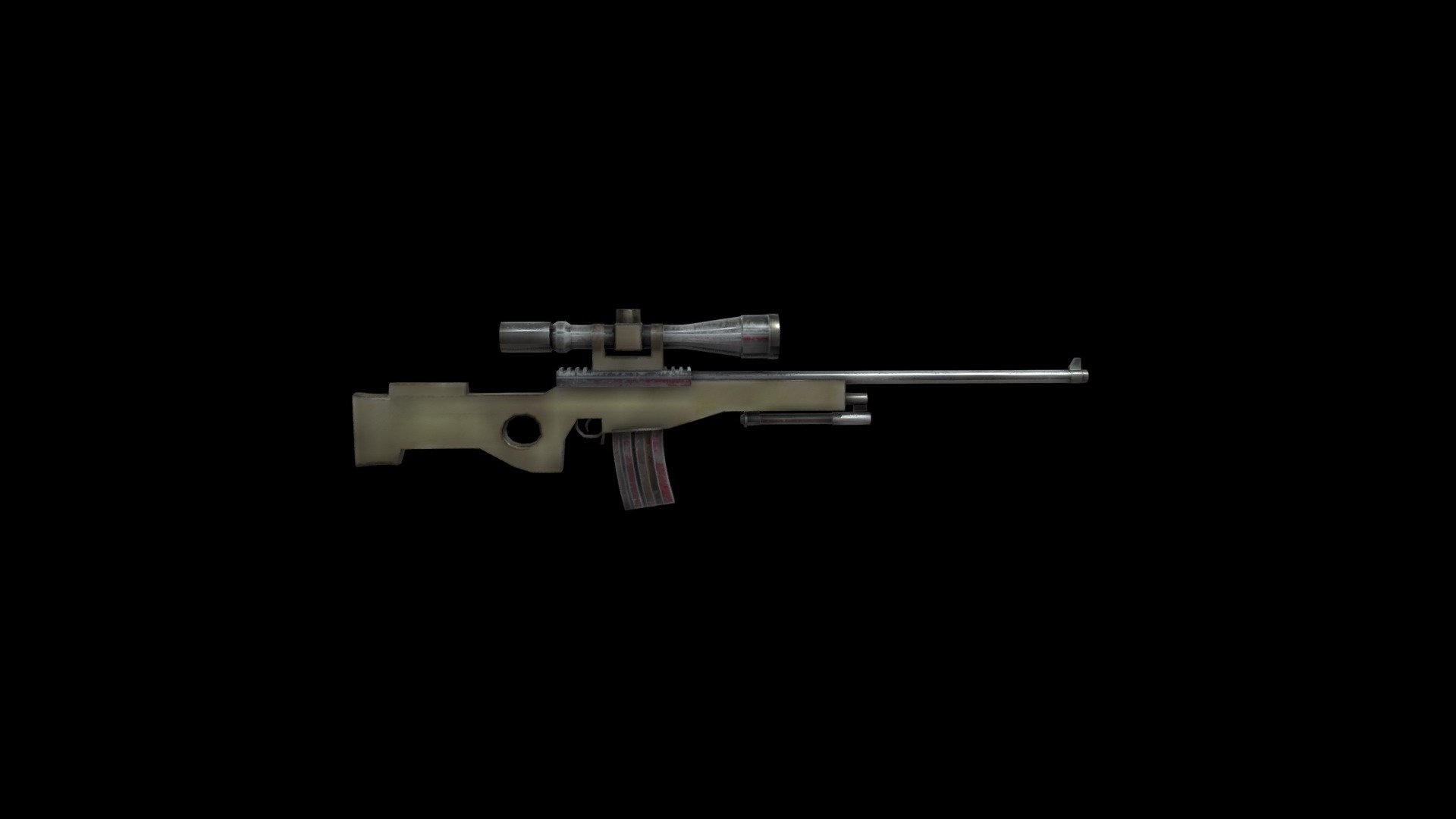 Assault Rifle Sniper Gun 3d model