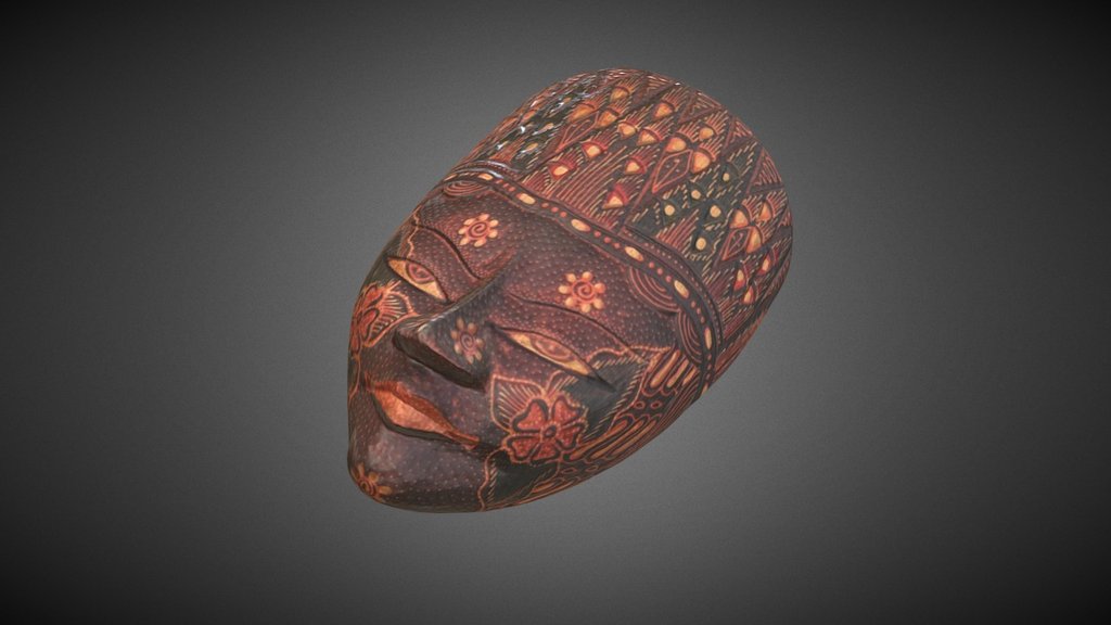 Mask Low Poly 3d model