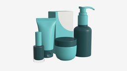 Feet care set mockup