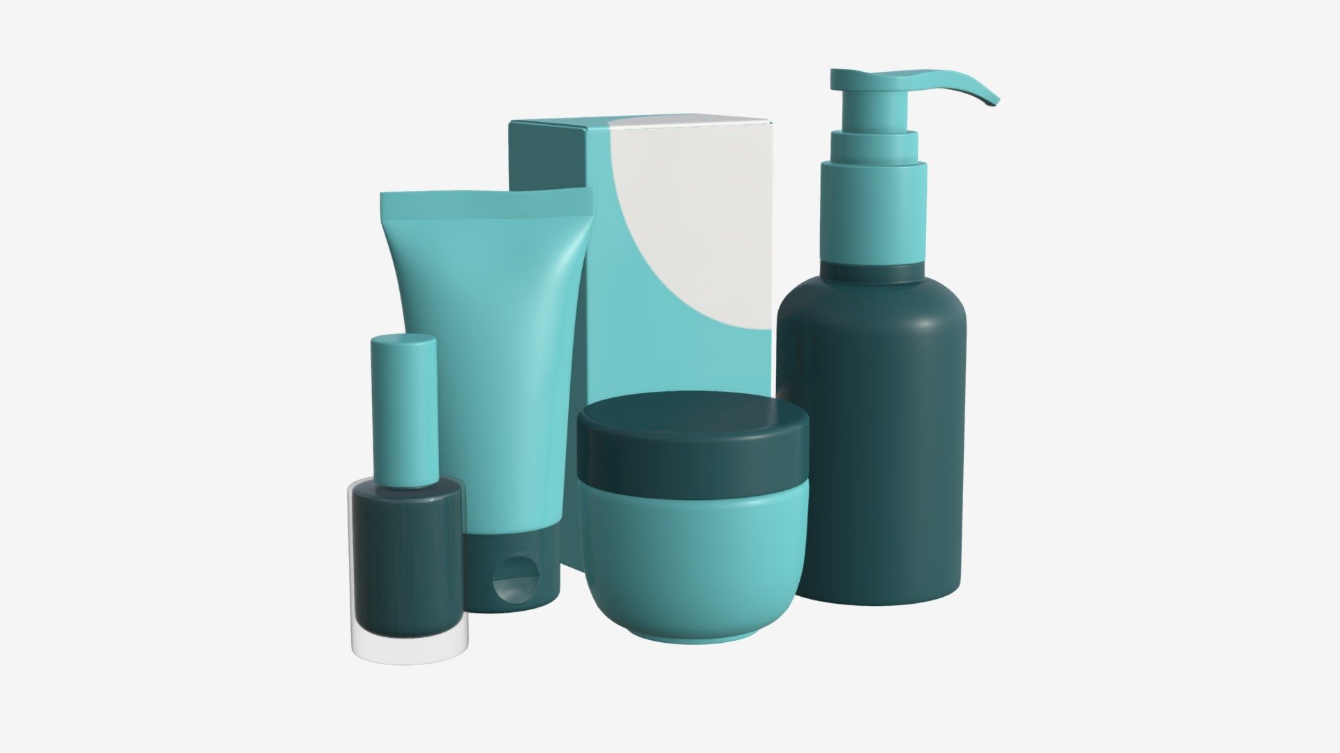 Feet care set mockup 3d model