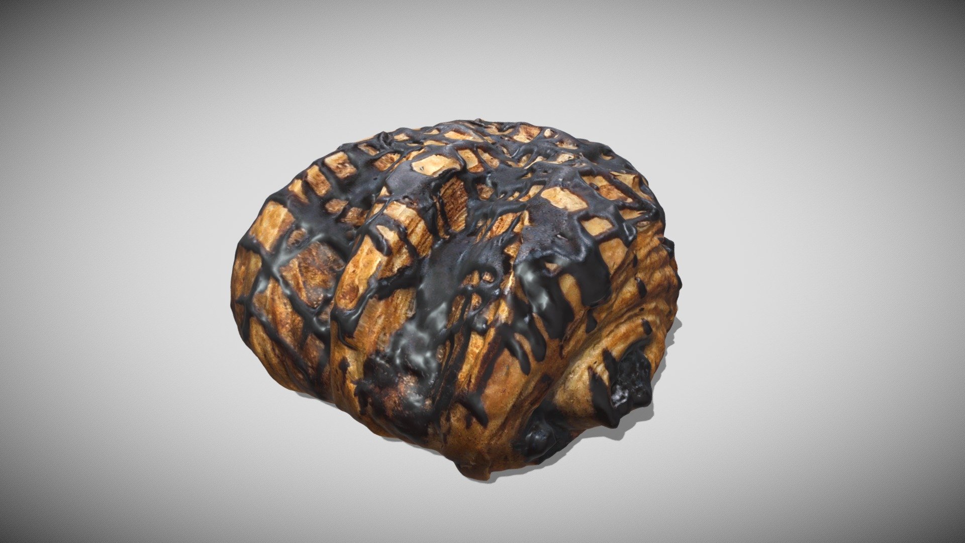 chocolate croissant (4K texture + detail) 3d model