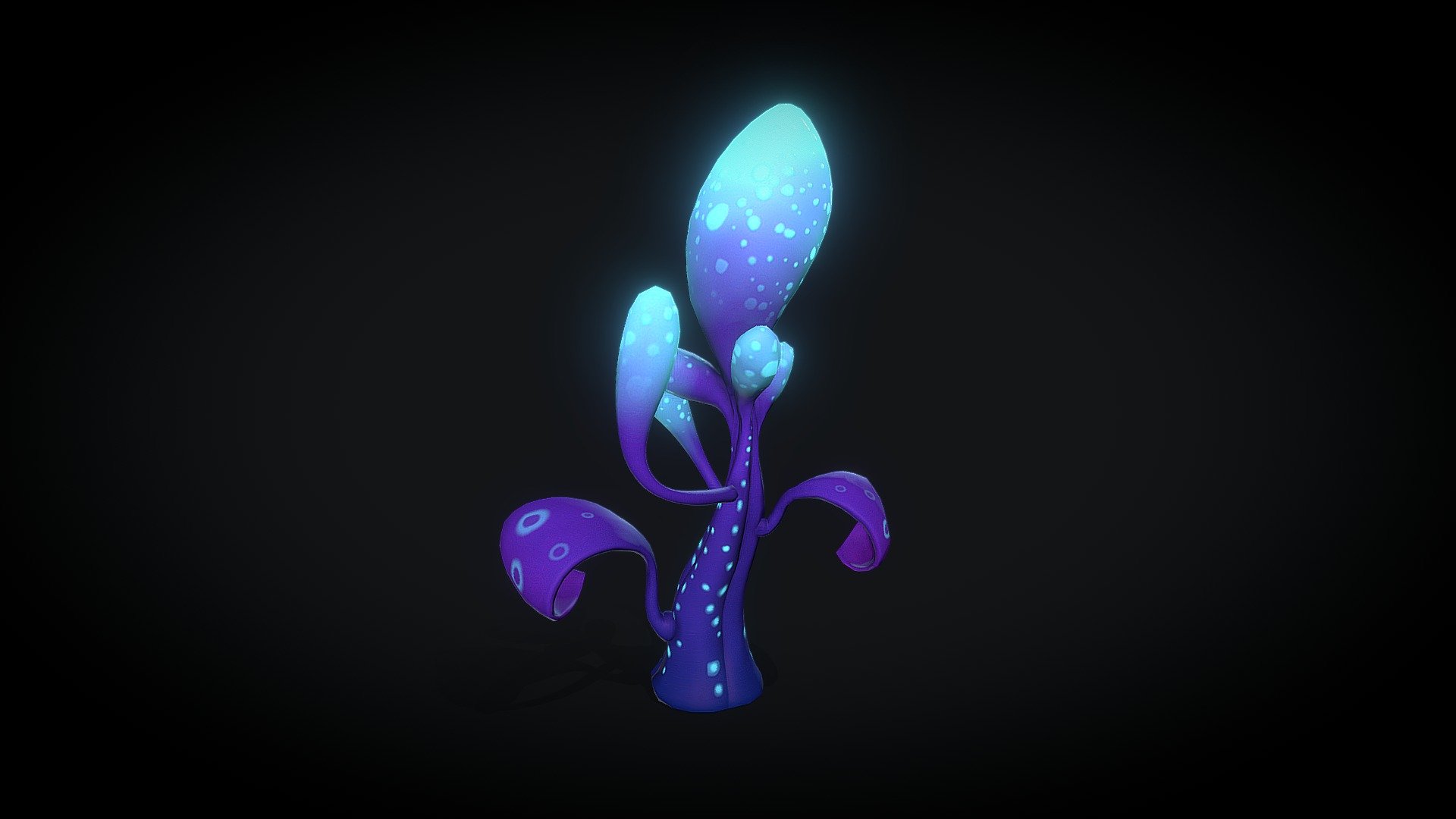 Fabulous plant (blue) 3d model