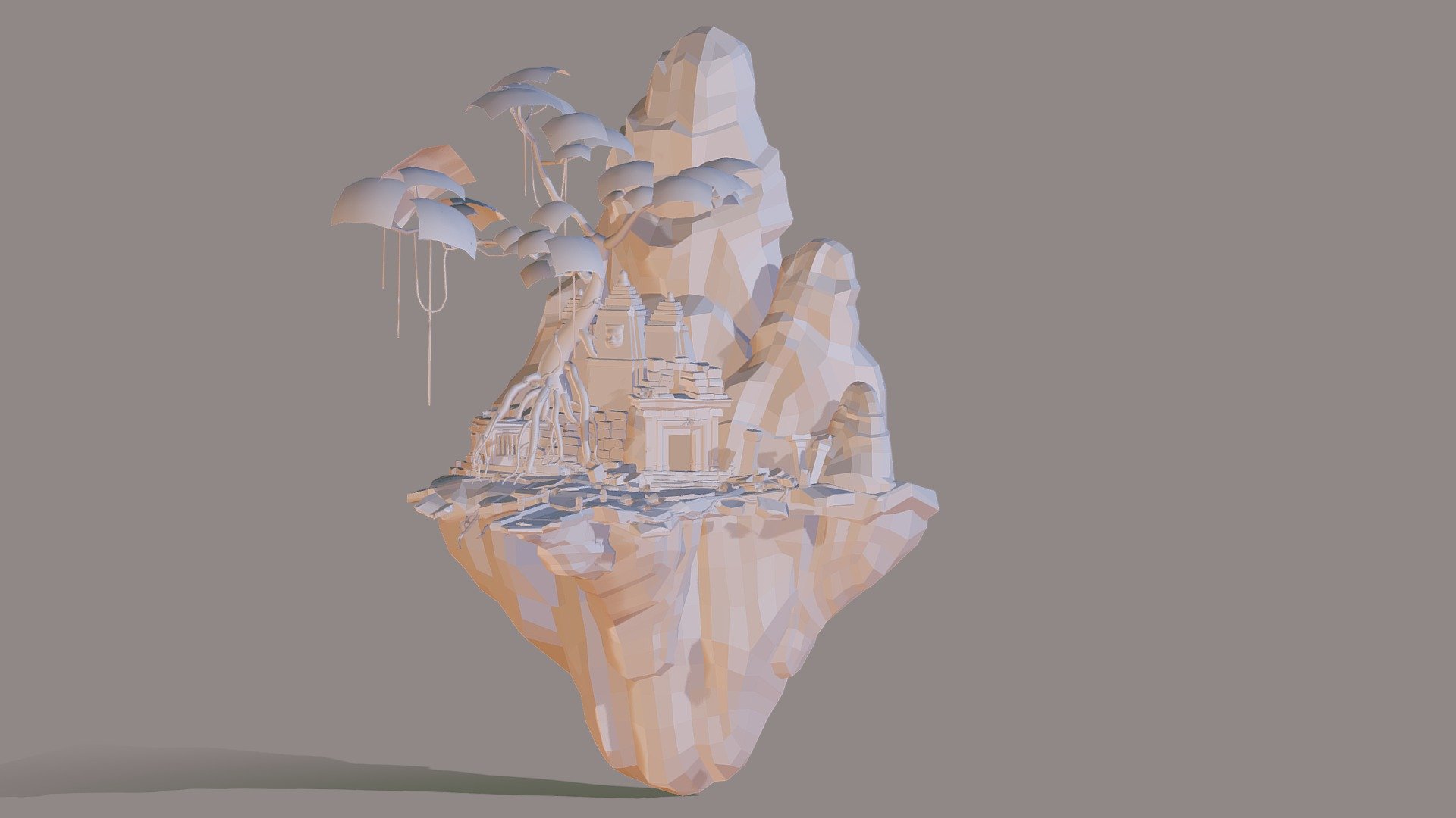 Floating island 3d model