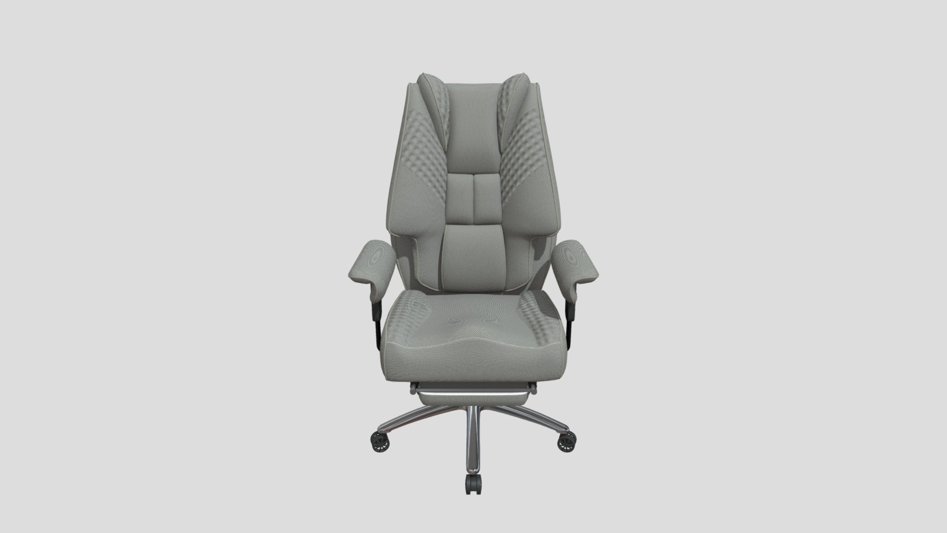 Reclining Executive Office Chair with Footrest 3d model