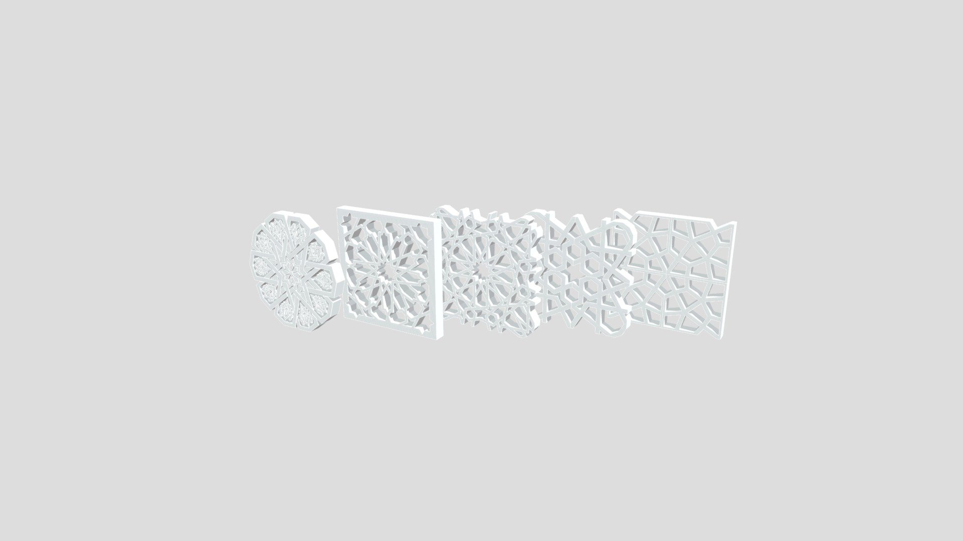 Islamic patterns 3d model