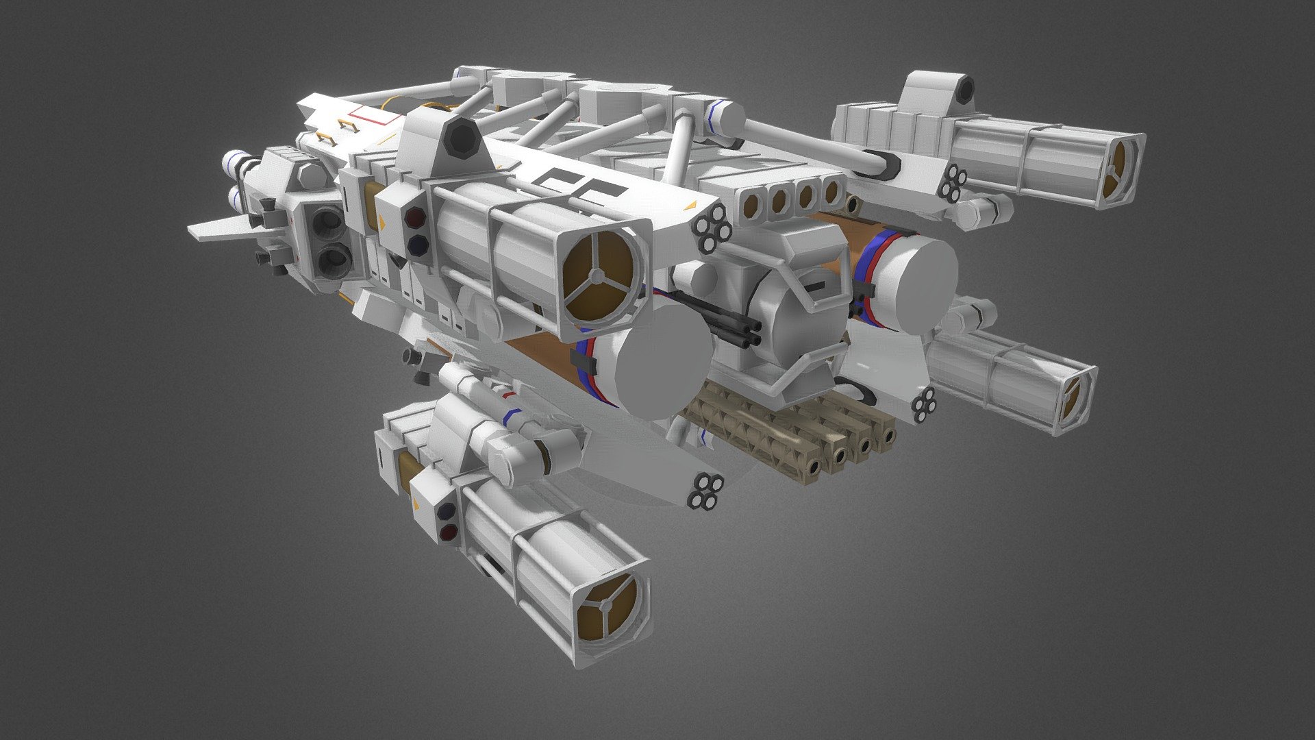 Space Weapon Platform "Wizard" 3d model