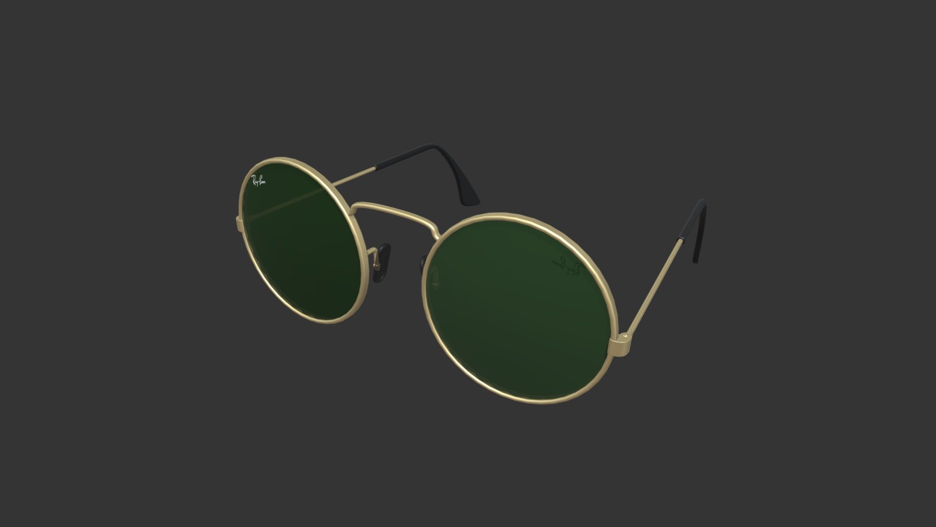 Sunglasses round 3d model