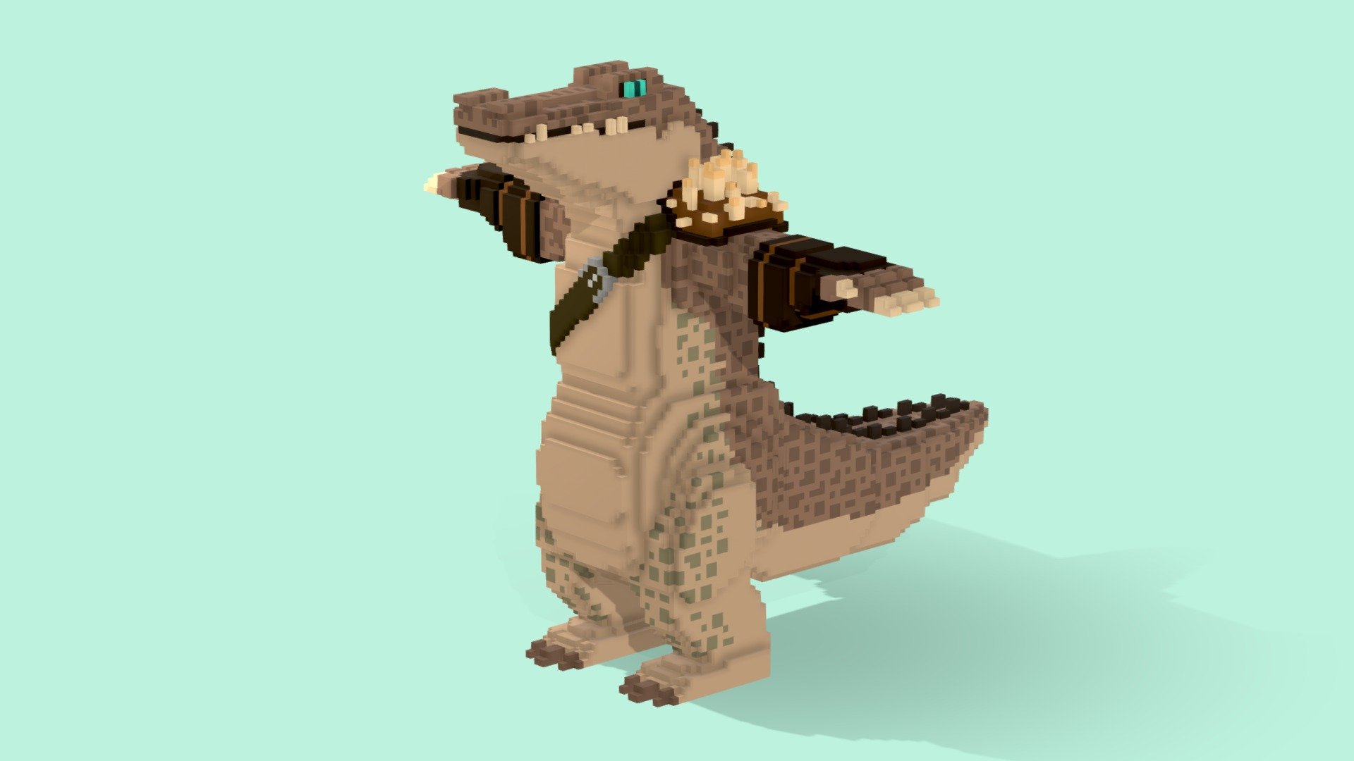 Cocodrile Warrior 3d model