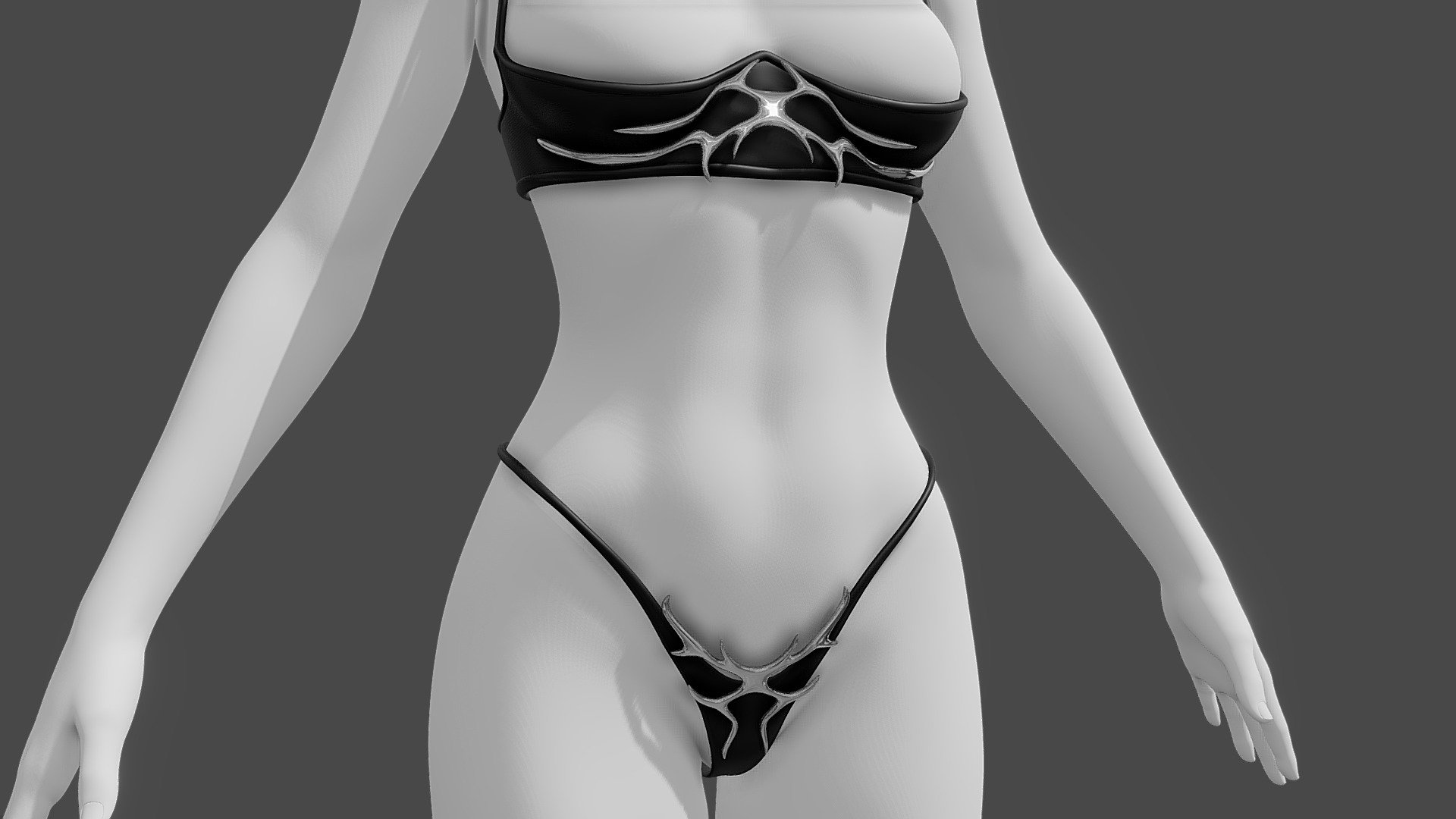 tribal lingerie 3d model