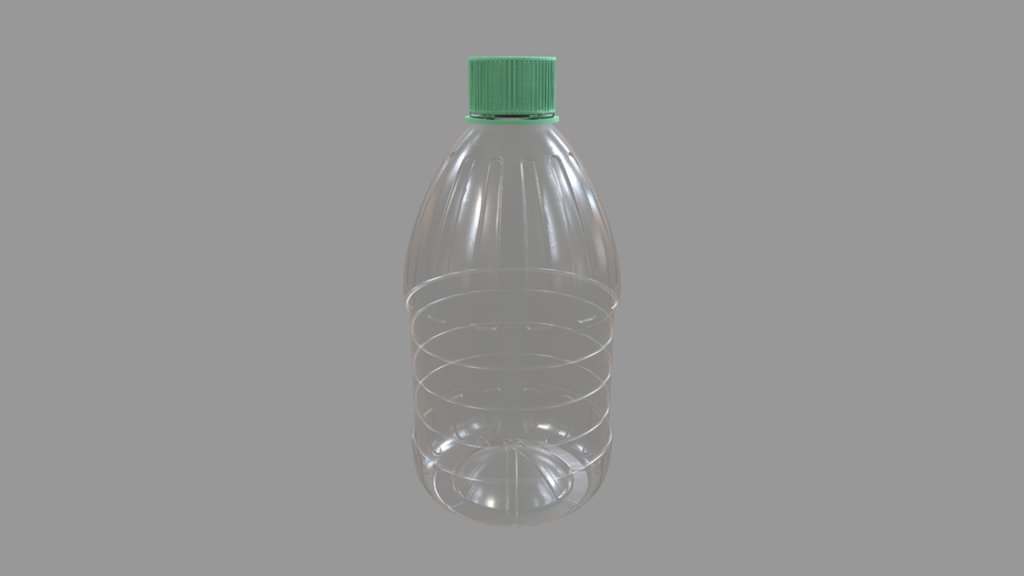 Mapped Bottle Media Resolution 3d model