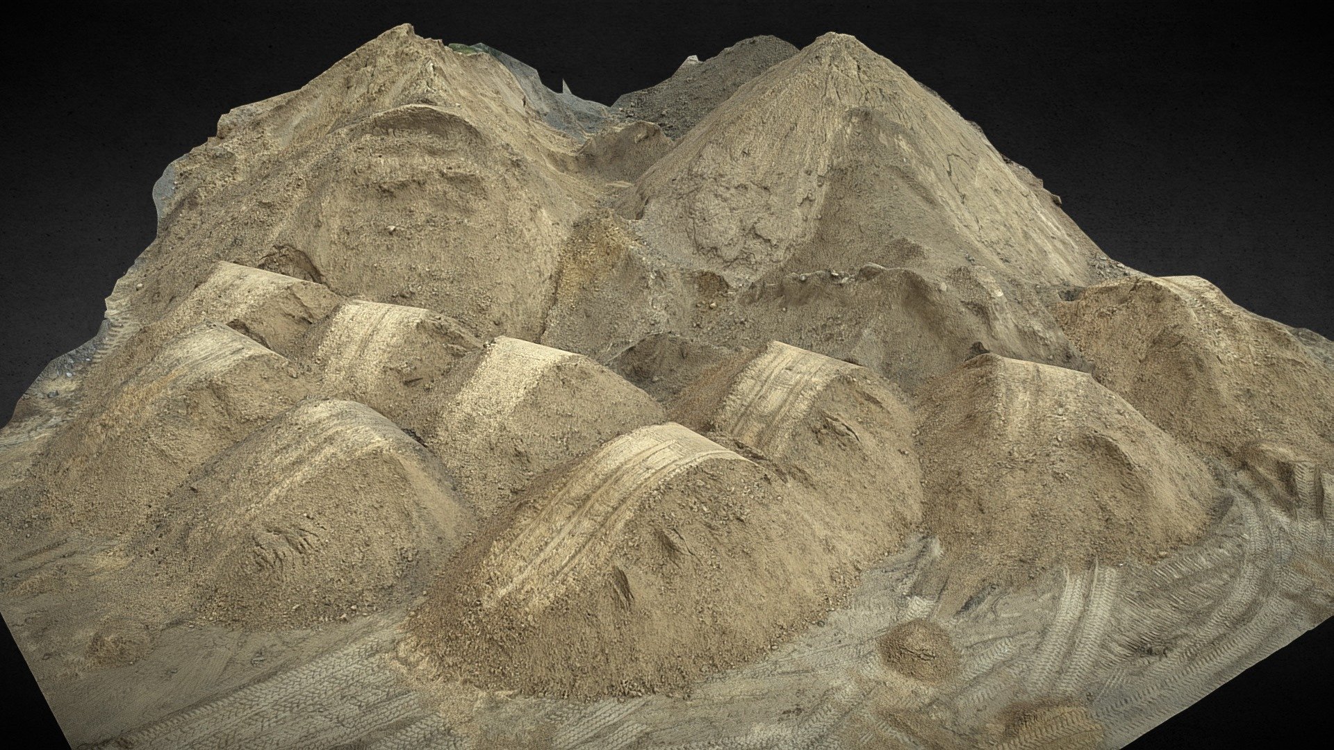 sand pile ground photoscan 3d model