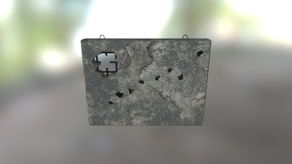 wall with holes 3d model