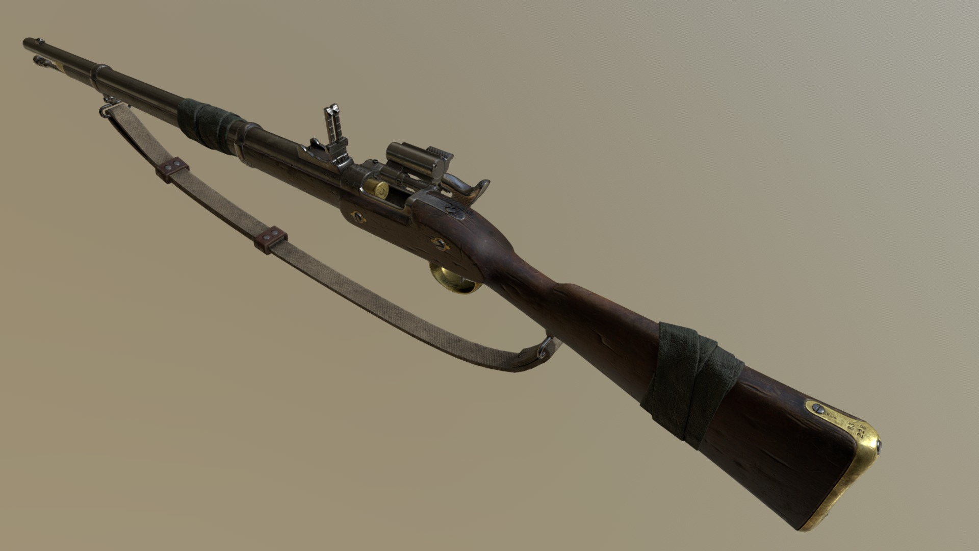 .577 Snider Enfield Rifle 3d model