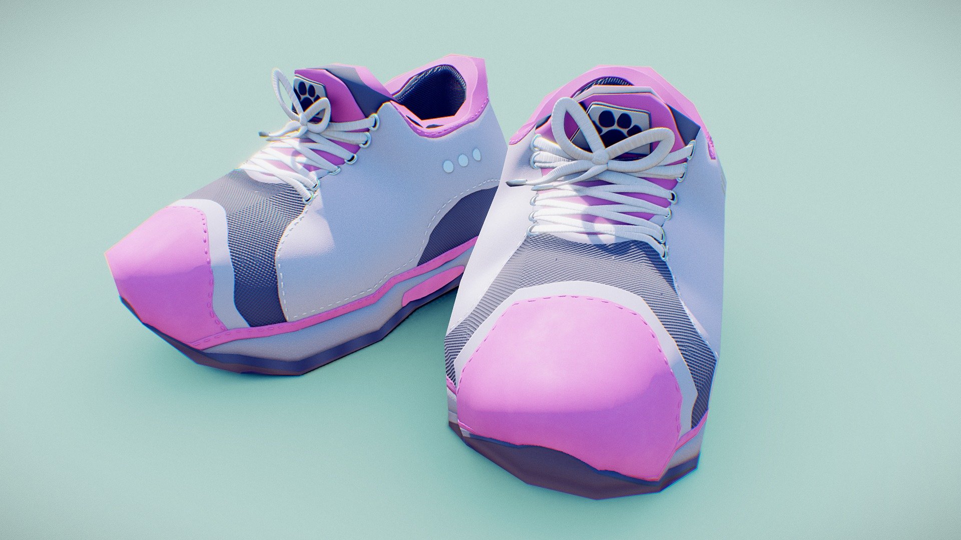 ultra low poly shoes!! 3d model