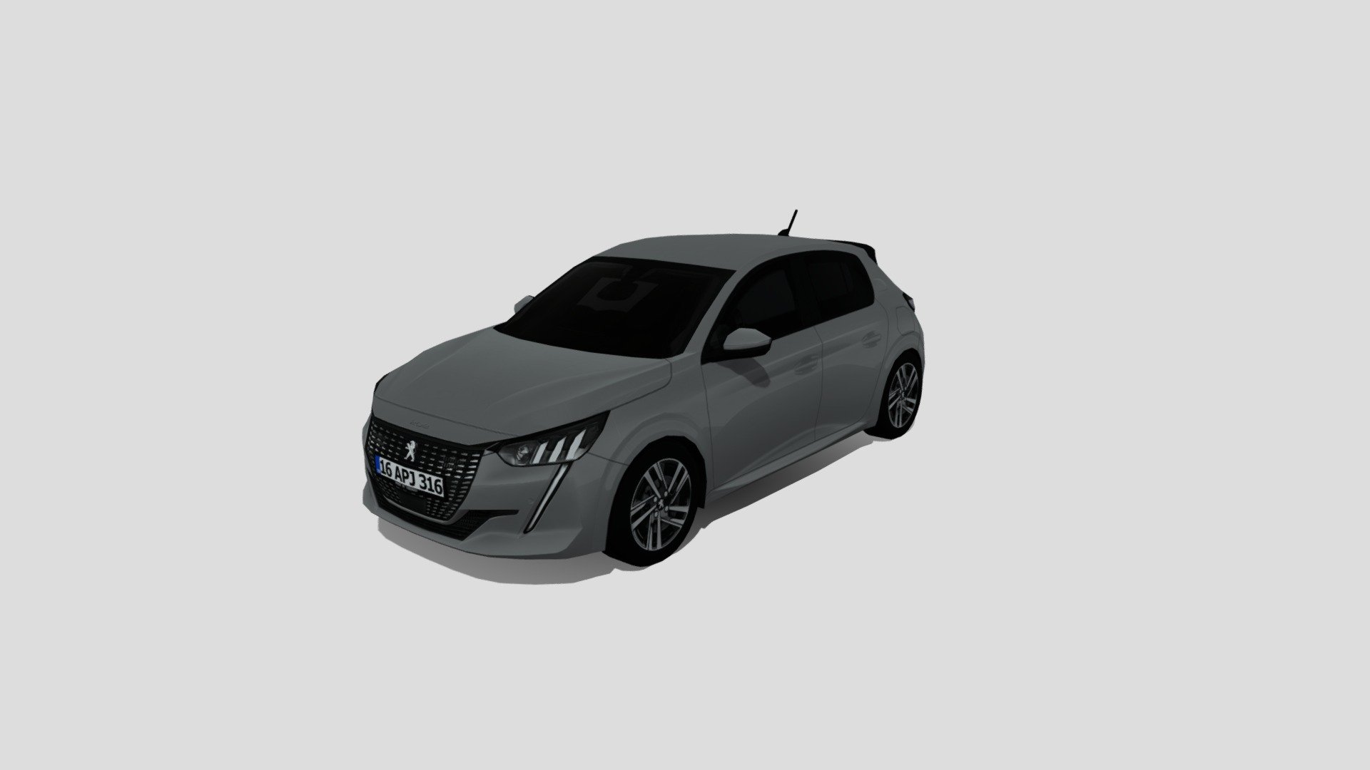 2022 Peugeot 208 3d model