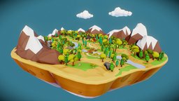 Low-poly Landscape Model