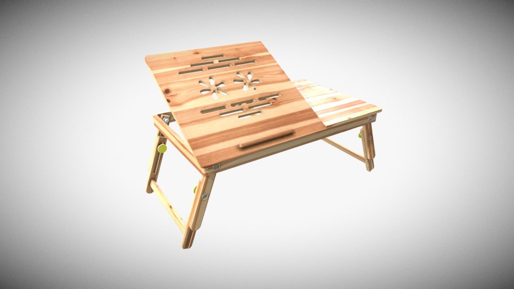 Laptop Table Bed 3d model