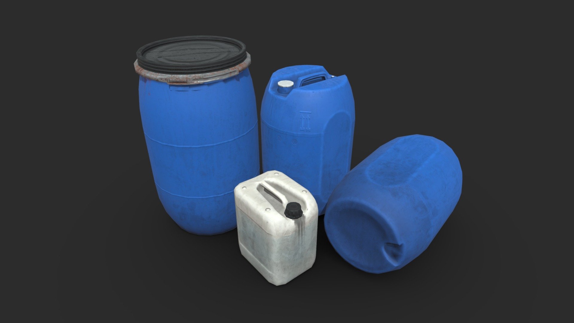 Plastic Containers Set 01 3d model