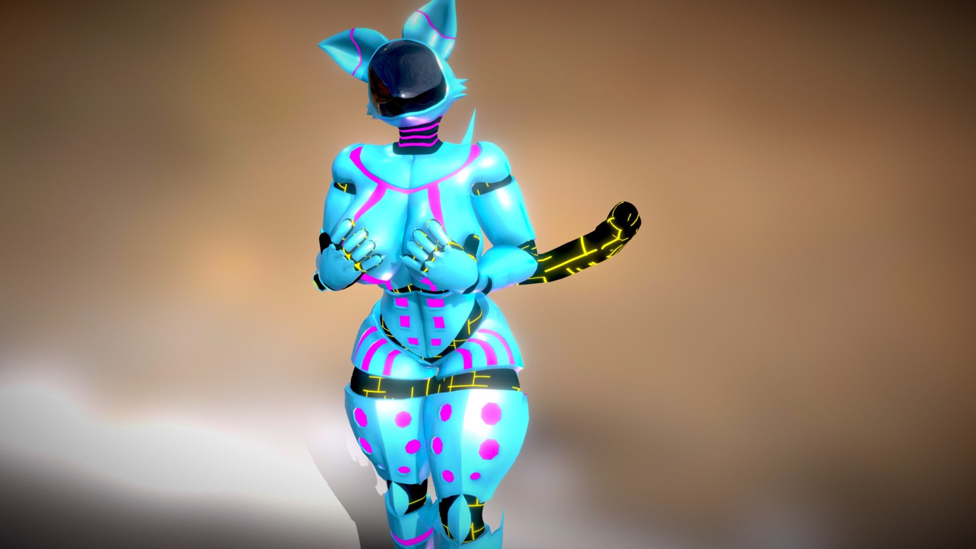 MegKat 3D Model furry 3d model