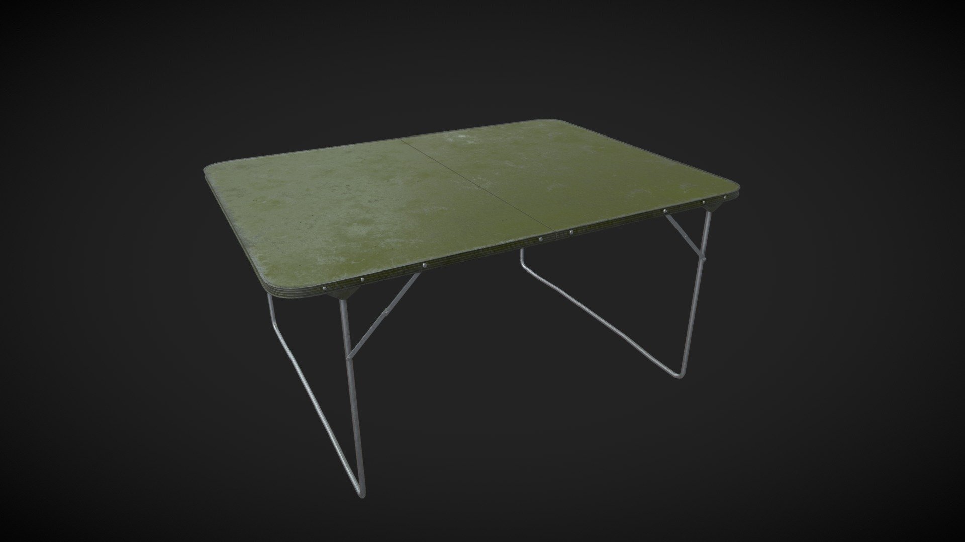 3D Military metal table model 3d model