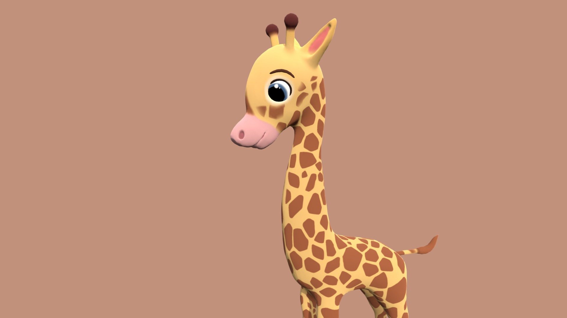 Stylized Toon Giraffe (rigged) 3d model