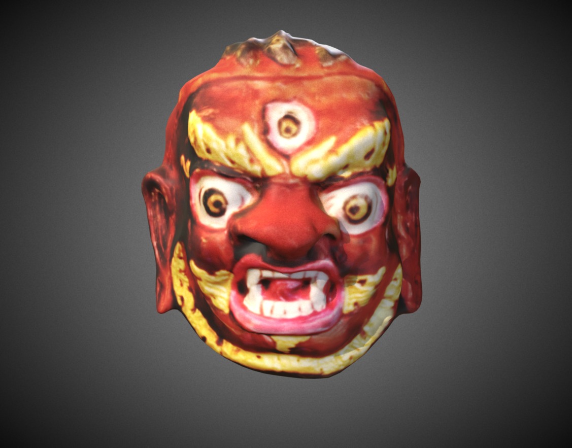 Mask Buthan Low Poly 3d model