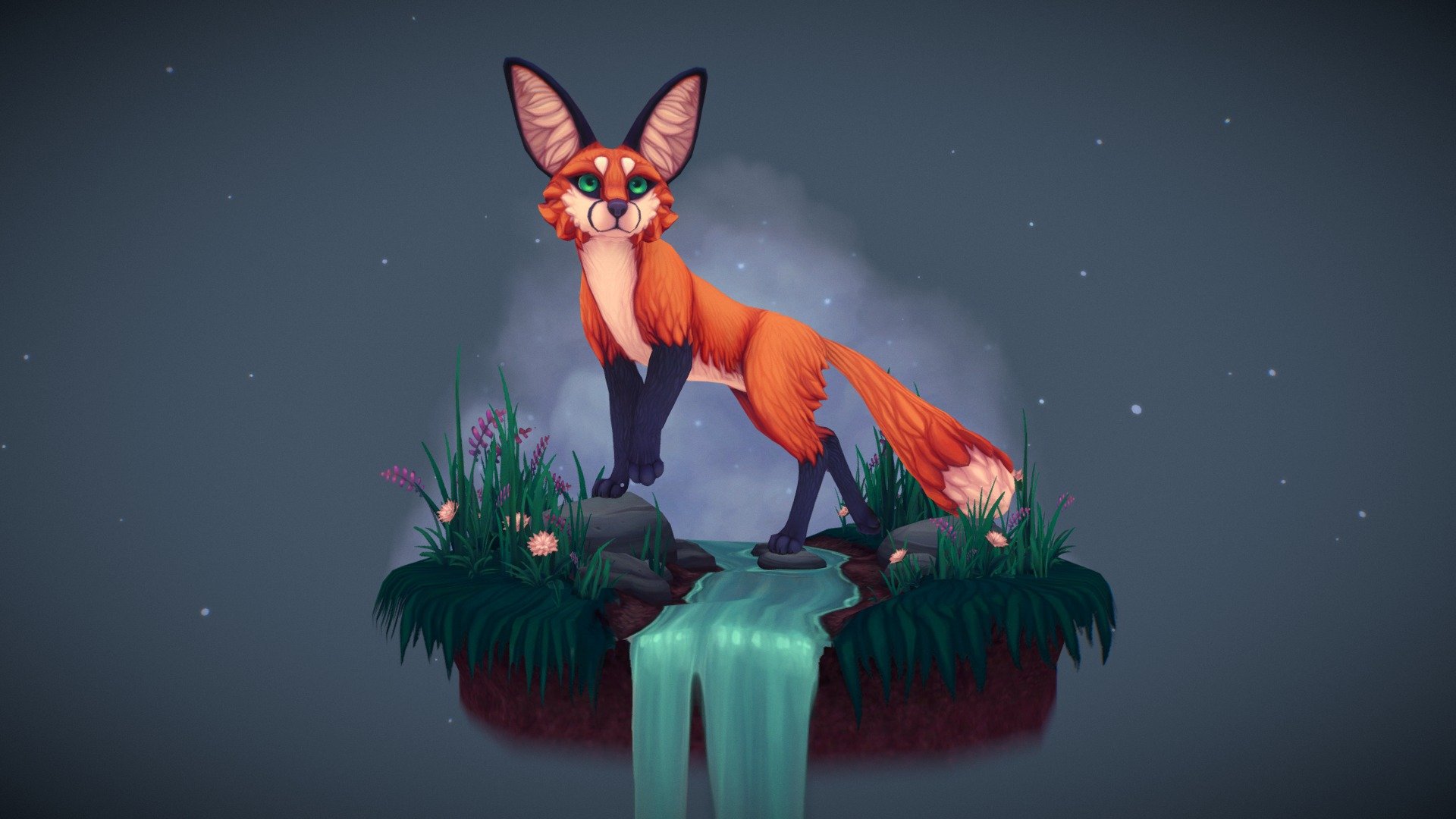 Curious Fox 3d model