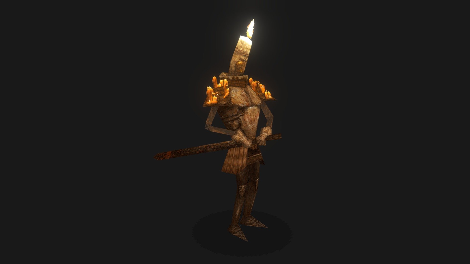 Candle Knight 3d model