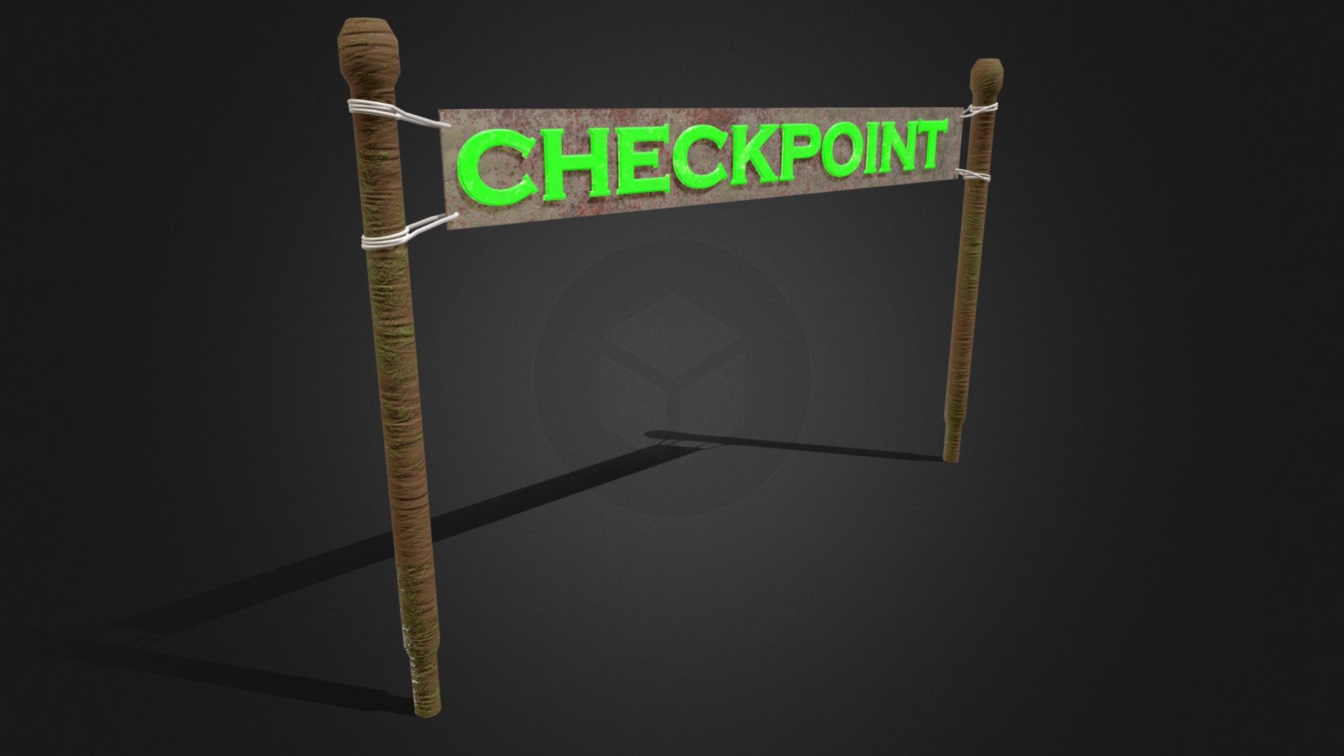 classic checkpoint 3d model