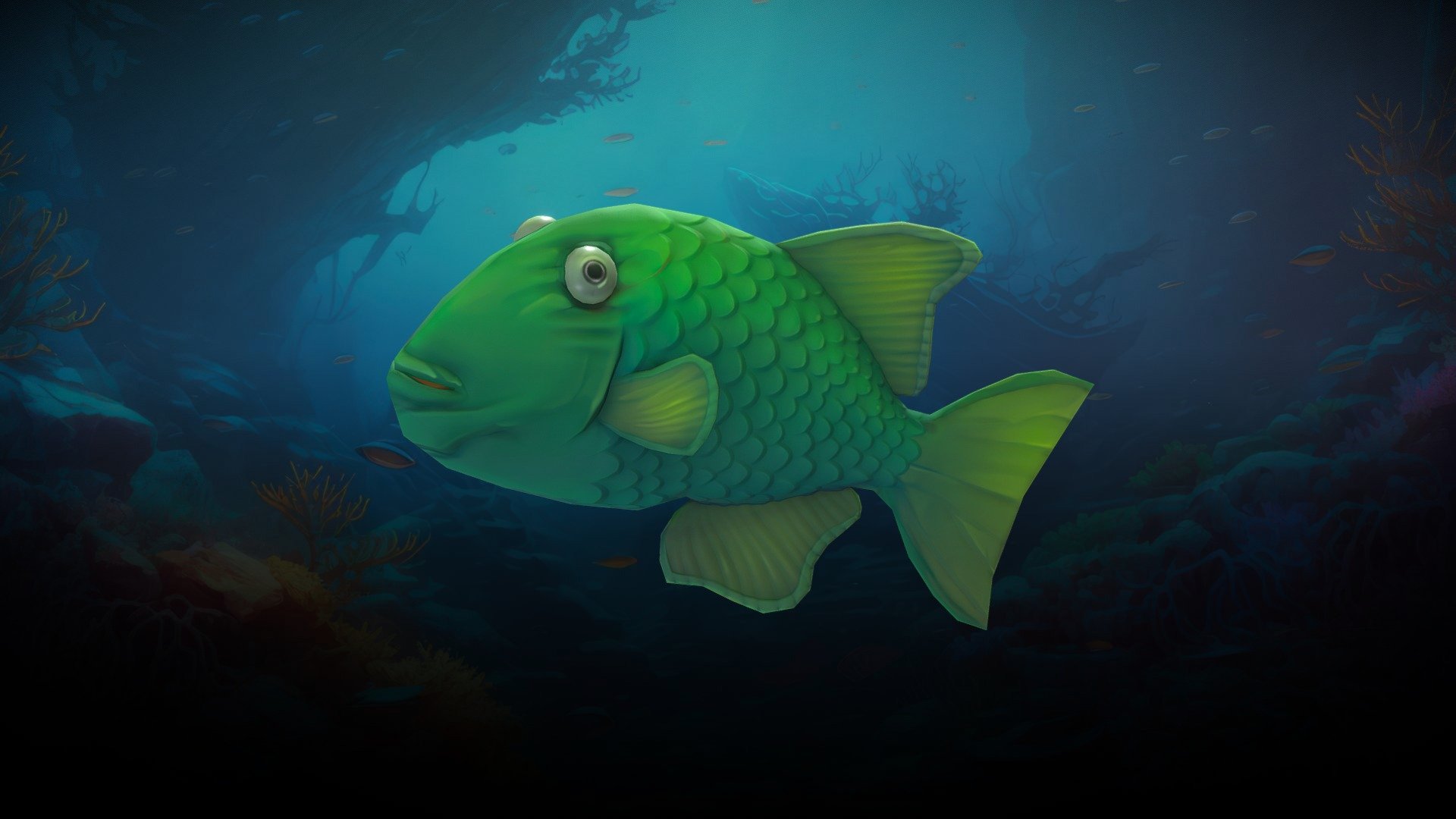 Stylized Big Eye Bream 3d model