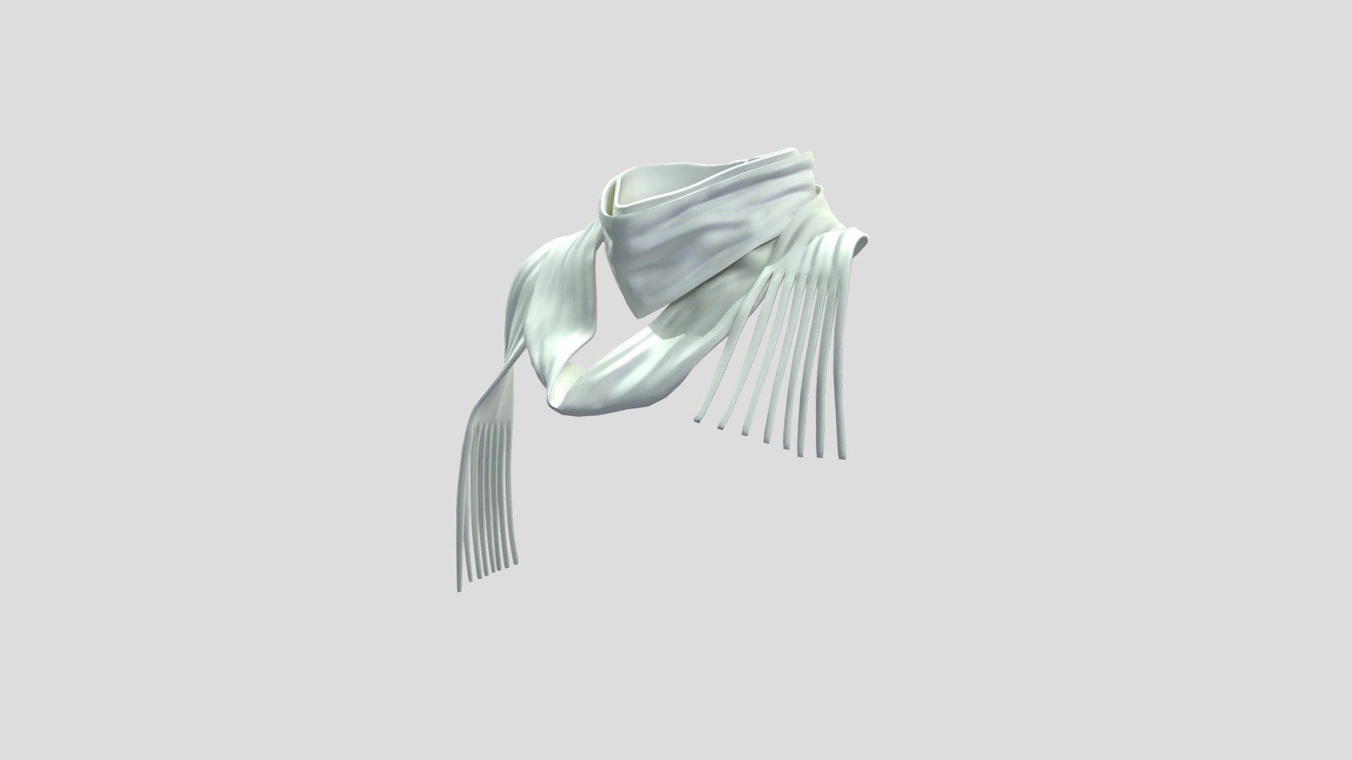 Wrapped Neck Scarf Shawl 3d model