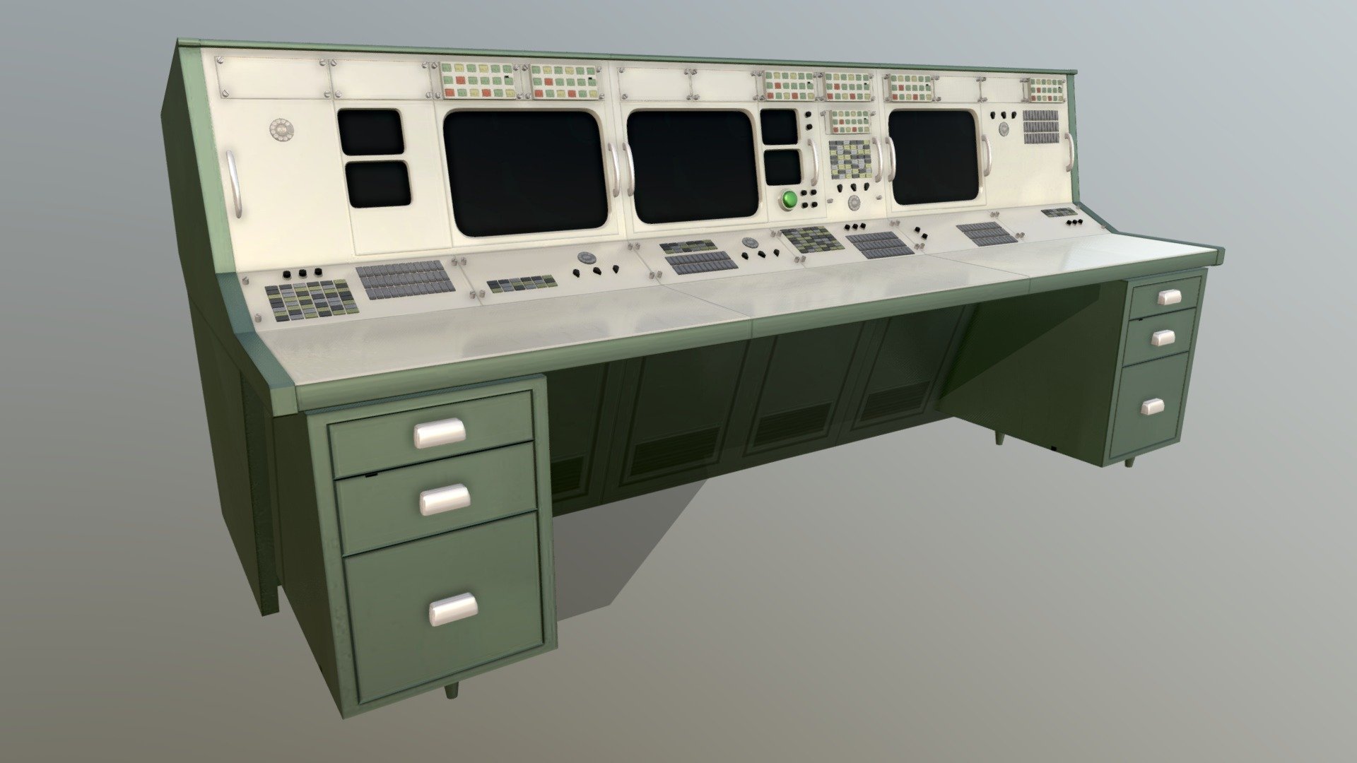 Mission Control Console 3d model