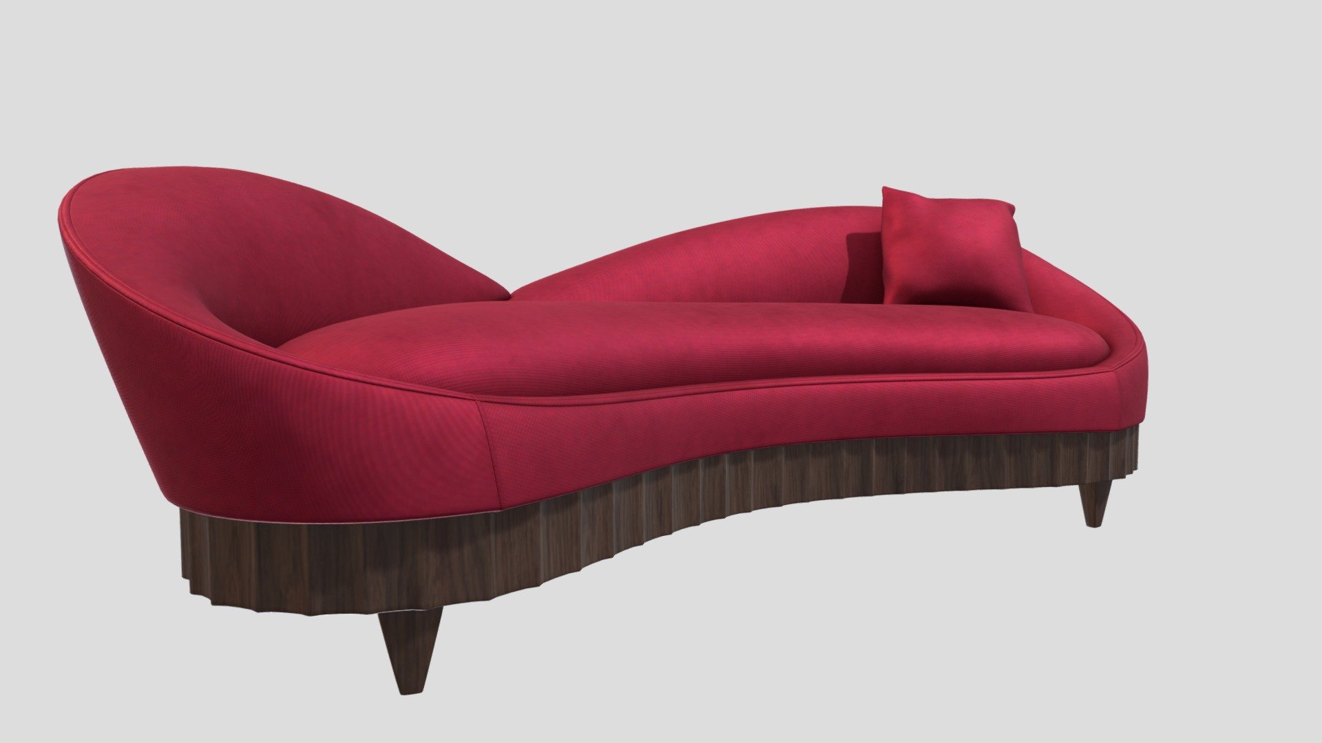 Red Heart Sofa 3d model